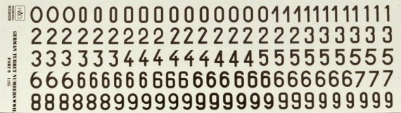 1/35 Decal German Turret numbers WWII N.9