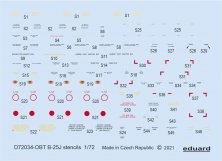 1/72 Decals B-25J stencils