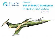 1/48 F-104A/C 3D-Printed & color Interior