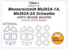 1/72 Messerschmitt Me-262A Schwalbe Double-sided + wheels masks