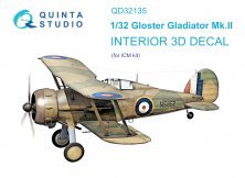 1/32 Gloster Gladiator Mk II 3D-Printed & color Interior