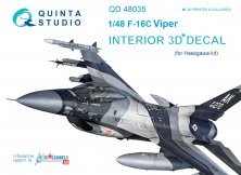 1/48 F-16C 3D-Printed & colour Interior