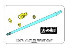 1/35 7,5cm barrel with muzzle brake for Pz.Kpfw.Ausf.G Panther