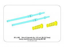 Aber 2 Browning M2 HB .50 Cal Barrels Set 1/35