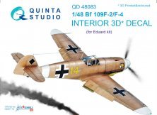 1/48 Messerschmitt Bf-109F-2/F-4 3D-Printed & coloured Interior