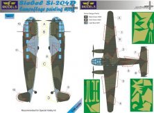 1/48 Siebel Si-204D camouflage pattern paint mask