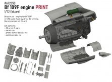 Brassin 1/72 Bf 109F engine for Eduard