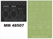 1/48 Supermarine Spitfire Fr Mk.XIV 2 canopy & insignia masks