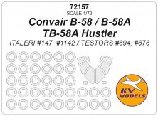 1/72 Convair B-58 / B-58A / TB-58A Hustler masks