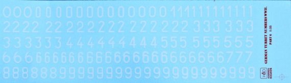 1/35 Decal German Turret numbers WWII N.6