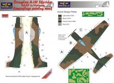 1/72 Douglas A-1H Skyrider USAF in Vietnam Camouflage masks
