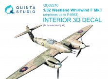 1/32 Westland Whirlwind F Mk.I Interior for Special Hobby