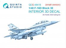 1/48 F-16D block 30 Interior for Kinetic Small version