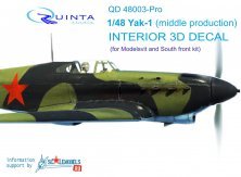 1/48 Yak-1 3D-Print & colour Interior PRO
