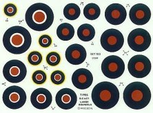 1/72 RAF WWII Roundels. Type B