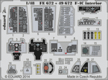 1/48 F-4C Interior Self Adhesive colour photoetched