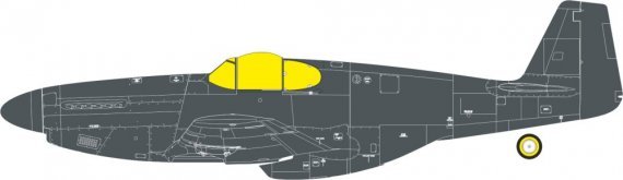 Maschera 1/32 P-51B Malcolm Hood Canopy TFace Eduard
