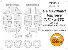 1/72 De Havilland Vampire T.11 / J-28C Double-sided masks
