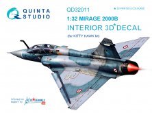 1/32 Dassault Mirage 2000B 3D-Printed & coloured Interior