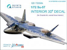 1/72 Sukhoi Su-57 Frazor 3D-Printed & coloured Interior on decal