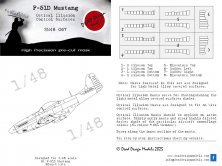 1/48 North-America P-51D Mustang 3D effect/optical illusion pain