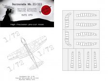 1/72 Fairey Barracuda 3D effect/optical illusion paint mask