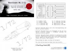 Masque Hawker Hurricane Mk.I 3D effet optique 1/72