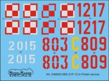 1/48 Decal MiG-21F-13 in Polish service