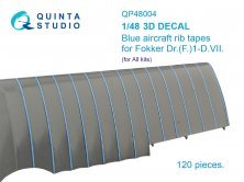 1/48 Blue rib tapes for Fokker Dr.I-D.VII