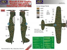 1/72 Macchi C.200 Saetta Poached eggs pattern Camouflage masks