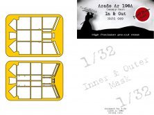 1/32 Arado Ar-196A-3 canopy frame paint mask inside & outside