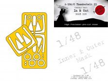 1/48 Fairchild A-10C Thunderbolt II mask for Academy