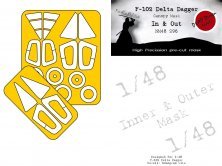 1/48 Convair F-102A Delta Dagger mask for Monogram and Revell