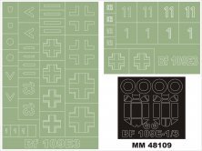Montex 1/48 Bf-109E-3 Canopy Frame Paint Masks
