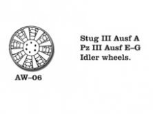 1/35 Stug. III Ausf A, Pz III Ausf E-G Idler wheels.