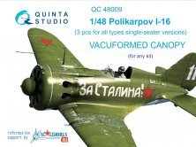 1/48 Vacu canopy for Polikarpov I-16