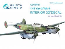 1/48 Yak-2/Yak-4 3D-Printed & colour Interior