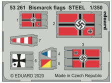 SET 1/350 Bismarck flags STEEL