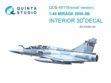 1/48 Mirage 2000-5B 3D-Print & color Interior SMALL