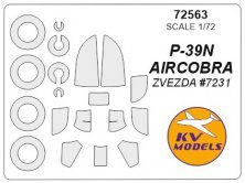 1/72 Bell P-39N Aircobra + wheels masks