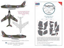 1/32 Raf North-American Sabre Mk.4 camouflage pattern paint mask