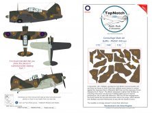 1/32 Brewster Buffalo Rnzaf 448 sqn camouflage pattern mask