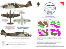 1/48 Raf Bristol Beaufort Mk.I Pat. A Type 2 camouflage mask