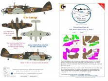 1/48 Raf Bristol Beaufort Mk.I Pat. B Type 2 camouflage mask