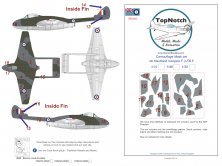 1/72 De Havilland Vampire camouflage pattern paint mask