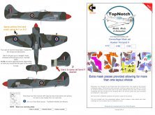 1/72 Hawker Tempest Mk.II camouflage pattern paint mask