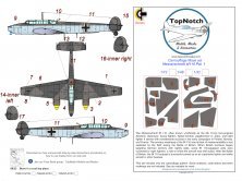 1/72 Messerschmitt Bf-110 pattern 1 for Eduard kits
