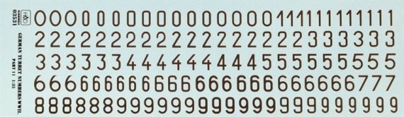 1/35 Decal German Turret numbers WWII N.11