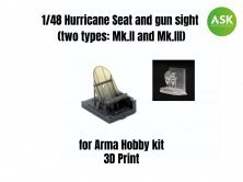 1/48 Hurricane Mk.II Seat and gun sight two types: Mk.II & III