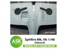 1/48 Spitfire Mk.I, Mk.II Foam flexible wheel bays mask